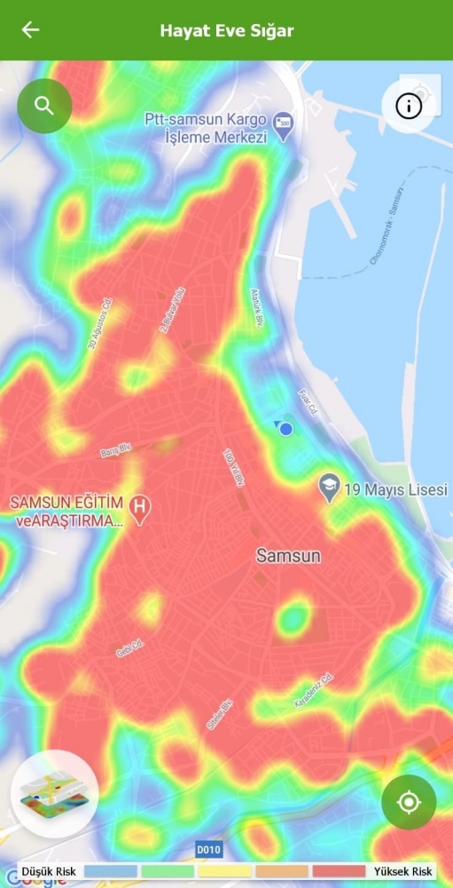 24 Aralık koronavirüs haritası-Samsun